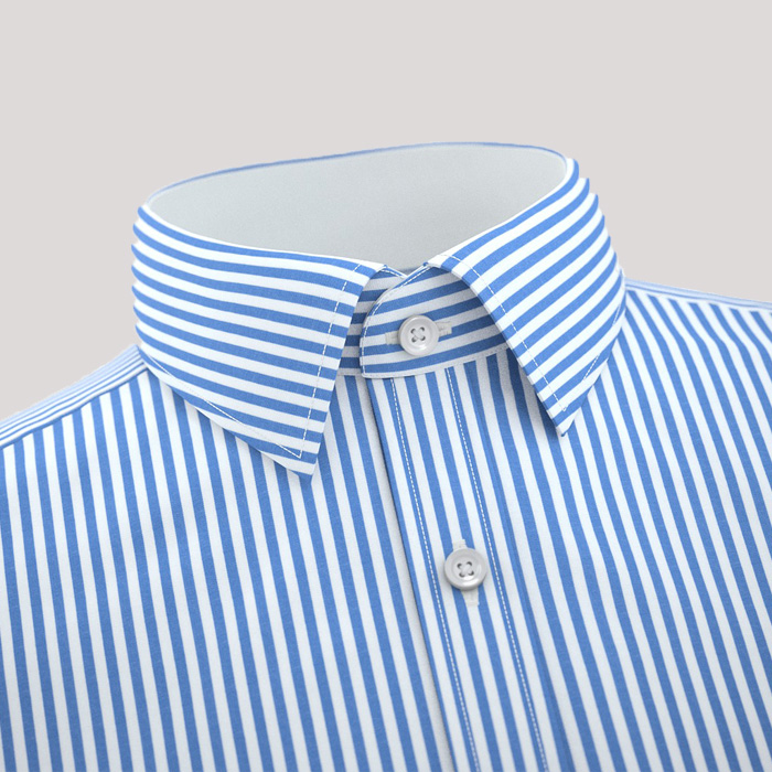 Blue Lining Formal Shirt With Contrast - Thestore.pk